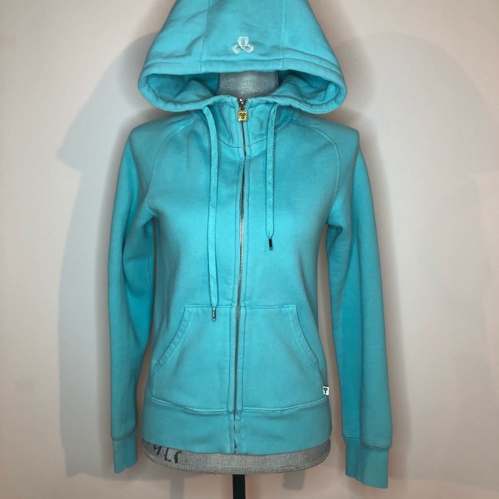 Aritzia TNA Zip-Up Hoodie | Aqua Size XS